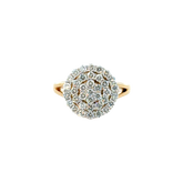 18k Yellow Gold and Diamond Fancy Ring in size 5.5 and total gold weight of 3.62g